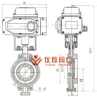 D973電動(dòng)對(duì)夾蝶閥