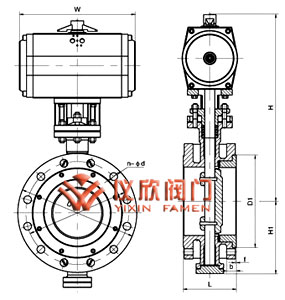 D643H氣動(dòng)彈性金屬密封蝶閥